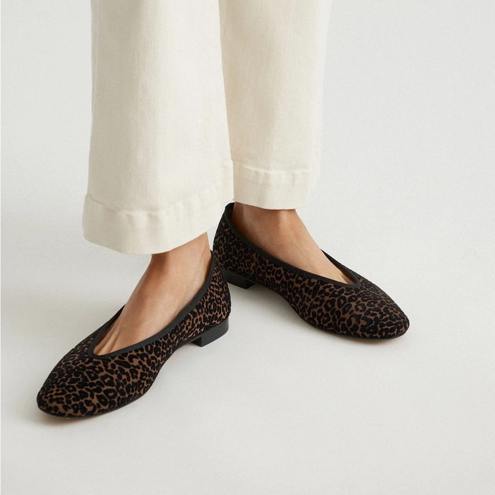 Tuckernuck Velvet Leopard Round Toe Ballet Flats